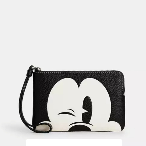 Coach Handbags - Disney x Coach Corner Zip Wristlet with Wink Mickey Mouse CN041